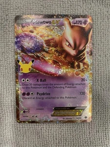Pokémon Mewtwo EX TCG Holo Card 54/99 25th Celebrations Classic Collection - Picture 1 of 4