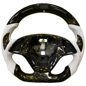LED Forged Carbon Fiber Steering Wheel Fit For Chevrolet Corvette C7 2014-2019 - Picture 1 of 6