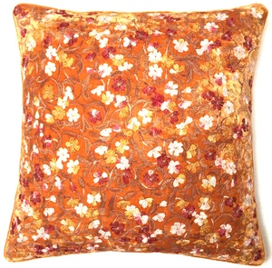 Anke Drechsel Kissen RAYMON Tangerine Bestickt Seiden Samt Cushion Almohada - Bild 1 von 18