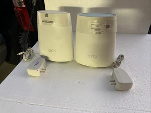 NETGEAR Orbi Router RBR40 White In Good Shape with Power Cord 2 piece system - Picture 1 of 6