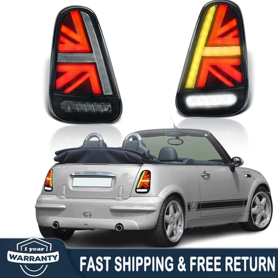 Smoked LED Tail Lights for 2002-2006 Mini Cooper R50 R53 Animation Rear Lamp - Image 1 of 4