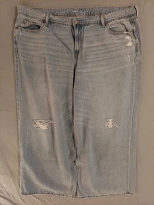 Pantalones de mezclilla Old Navy holgados de pierna ancha para mujer talla grande 20 boho desgastados - Imagen 1 de 12