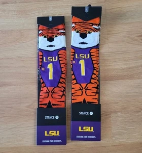 Lote 2 Pares Stance NCAA Louisiana State University LSU Tiger Grande L Baloncesto - Imagen 1 de 2