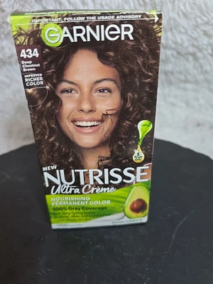 Garnier Nutrisse Nourishing Hair Color Creme, 434 Deep Chestnut Brown (Chocolate - Image 1 of 4