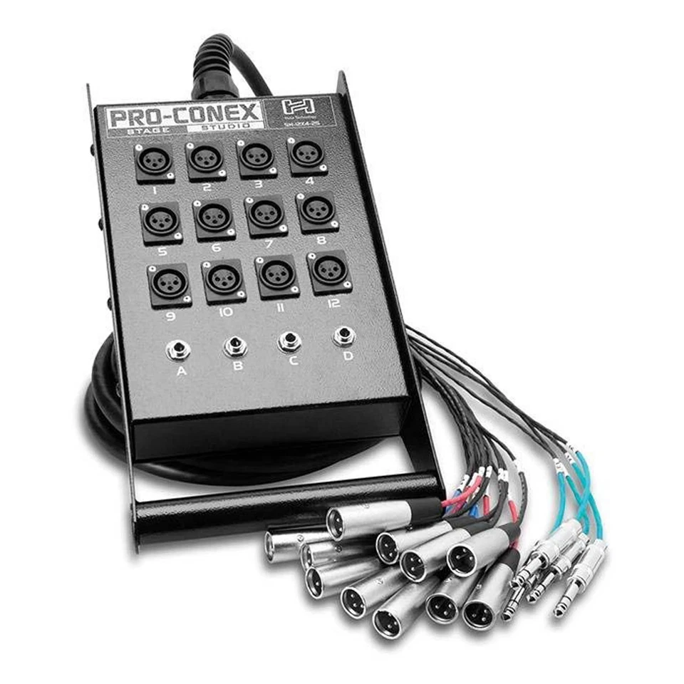 Hosa SH12X4-50 Snake w/ 12 3-Pin XLR Send & 4 TRS Return Channels (50 ft) - Изображение 1 из 1
