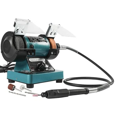 Mini Bench Grinder with Variable Speed for Polishing, Buffing, and Jewelry Ma... - Image 1 of 4