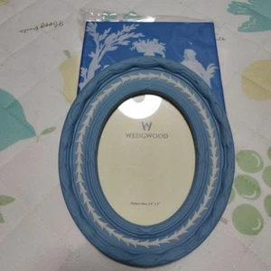 WEDGWOOD Jaspis hellblau Bilderrahmen neu eingestellte Keramik - Bild 1 von 5