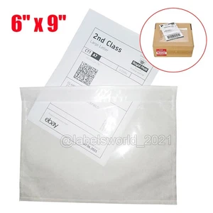 6" x 9" Clear Packing List Invoice Shipping Label Self Envelopes Pouches Bag USA - Picture 1 of 7