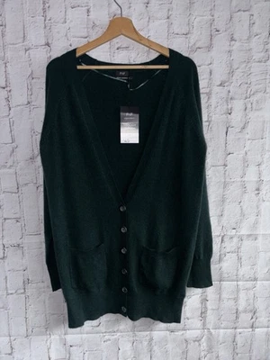 F&F Women’s 100% Pure Cashmere Cardigan Size 14 UK Medium Jumper Sweater NEW - Image 1 of 4