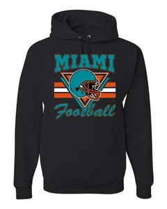 Miami Football Helmet Unisex Hoodie Sweatshirt - Picture 1 of 3
