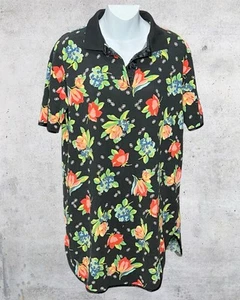 Vintage 90s Victoria’s Secret Floral Polo Tunic Sleep Shirt Size Medium - Picture 1 of 8