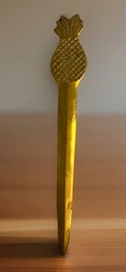 Apri busta lettera ananas ottone vintage 8" - Foto 1 di 4