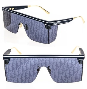 CHRISTIAN DIOR CLUB Navy Blue Mirror Print Oblique DIORCLUB M1U Sunglass CD40042 - Picture 1 of 11