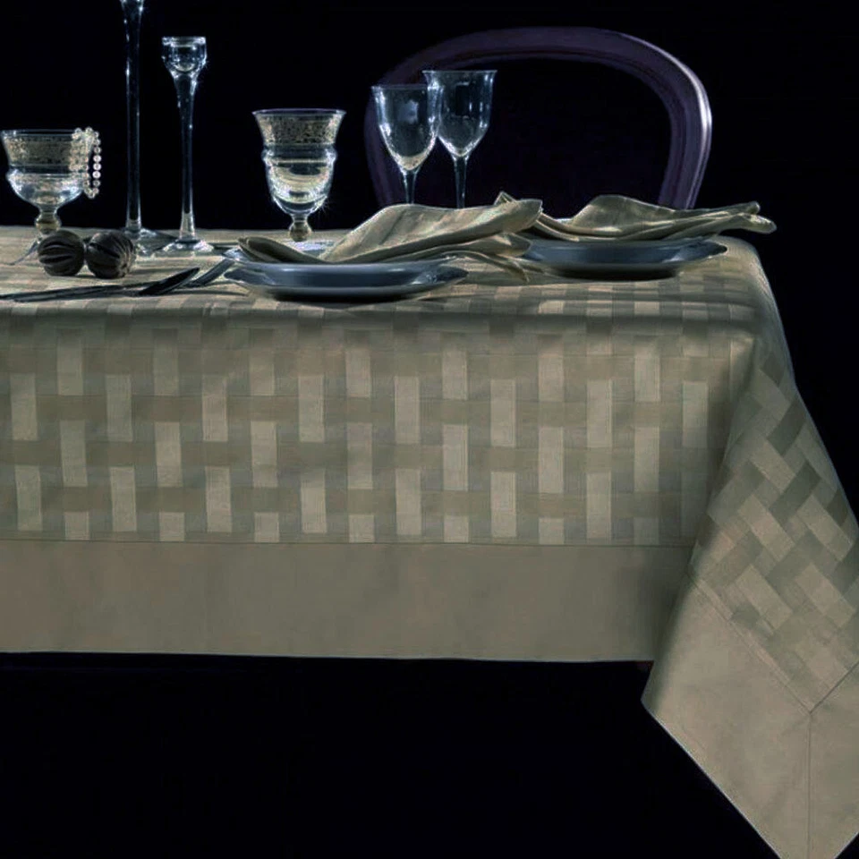 Tovaglia in fiandra con 8 tovaglioli PIAZZA PITTI sabbia INTRECCIO - Immagine 1 di 1