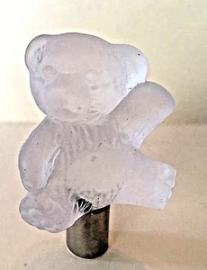 NEU MATTGLAS TEDDYBÄR LAMPENSCHIRM ENDSTÜCK AUFSATZ - Bild 1 von 7