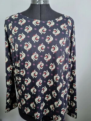 Camiseta para mujer Noa Noa de manga larga, estampado multicolor de otoño. Talla S Foto 1 de 4