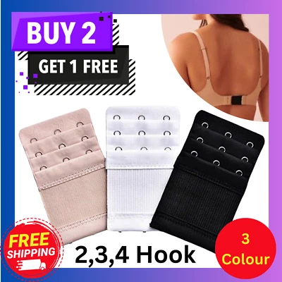 DODO New Elastic Bra Extender 2 3 4 Hook 3Row Bra Strap Maternity Extension Underwear