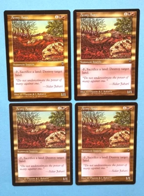 Magic the Gathering MTG Visions ARMY ANTS X 4 U LP/EX 1997 NICE! - Image 1 of 4