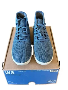 NEW Allbirds W8 Tree Topper Sapphire Blue High Tops Sneakers Merino Wool Active - Picture 1 of 7