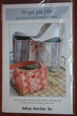 Indygo Junction BAG Patterns FORGET ME NOT By Audrey Chestnut IJ705 UNCUT (P18) - Image 1 of 3