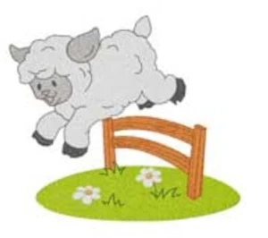 MASCHINENSTICKMOTIVE USB - VERSPIELTE LÄMMER MOTIVE 4X4 SCHAFE KINDER BABY - Bild 1 von 5