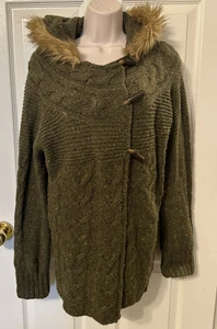Old Navy Womens Open Front Cardigan Sweater Long Sleeve Size XL Green - Picture 1 of 9