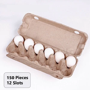 150 x Brand New Natural/Rustic 12s ' One-Dozens ' Biodegradable Eco Egg Cartons - Picture 1 of 12