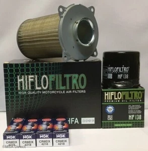 Service Kit für Suzuki GSX1400 (2001 Zu 2006) Filter Und 4 X NGK Iridium Stecker - Picture 1 of 5