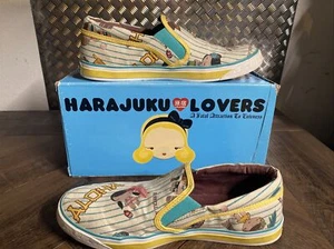 Womens 10M Kogal Slip-On Harajuku Lovers Sneakers Fatal Attraction Harlequin - Picture 1 of 11