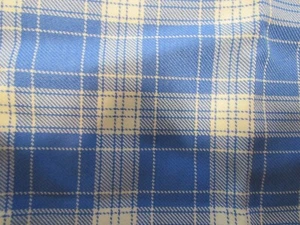 Tessuto a quadri blu e bianco 43 in x 78 in poliestere - Foto 1 di 6