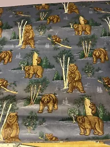 Bear Country Fabric Cotton Quilt 3yds - Picture 1 of 2