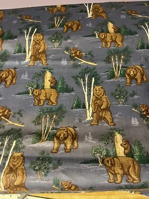 Bear Country Fabric  Cotton Quilt 3yds - Image 1 of 2