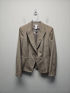 Blazer donna Worthington taglia 10 marrone poliestere elasticizzato 1 bottone doppiopetto - Foto 1 di 8