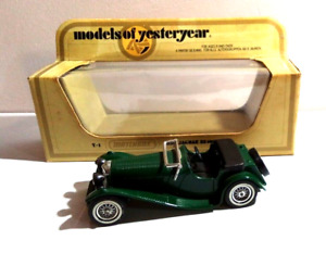 MATCHBOX MODELS OF YESTERYEAR 1:38 - 1936 JAGUAR SS-100 - GREEN - Y-1 - BOXED