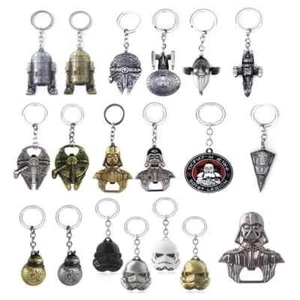 Film Raumschiff Schild Roboter Schlüsselanhänger Sammlung Metall Anhänger Keyring für Männer - Bild 1 von 44