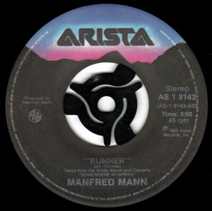 Manfred Mann Runner Arista Canada 1983 EX B/W To Bantustan? - Bild 1 von 3