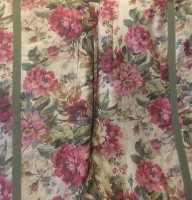Chaps Rosemont Queen Comforter Pink Tan Rose Floral Green - Image 1 of 4