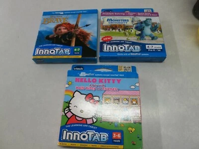 LOT OF 3 VTECH INNOTAB Hello Kitty , Brave, Monsters Universary NEW 1584 - Image 1 of 4