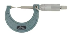 Mitutoyo 112-189 Point Micrometer, 0-1" Range, .001" Graduation. 15 Degree - Picture 1 of 2