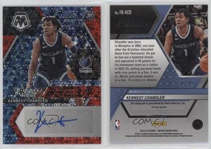 2022-23 Panini Mosaic Fast Break Red Prizm /49 Kennedy Chandler Rookie Auto RC