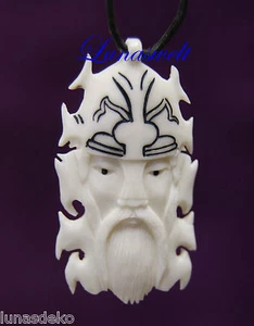 Pendant Odin the Germanic God Odin as pendant made of bone - Picture 1 of 1