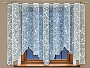 Net Curtain White Voile Fly Screen Ready Hang Lace Quality design Panel - Picture 1 of 2