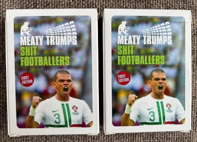 MEATY TRUMPS SH*T FOOTBALLERS NEW OOP two packs MINT top