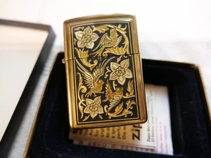 ZIPPO NATURE'S MEDLEY TOLEDO BRASS LIGHTER 1997 - Picture 1 of 12