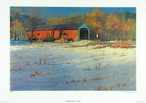 NOEL DAGGETT ¡Extremadamente Raro! S&N 138/950 Fuera de Uso Colotipo Litografía RUSH CREEK INVIERNO - Imagen 1 de 1