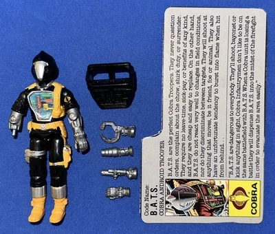 G.I. 1986 Joe B.A.T.S. Lote completo con tarjeta de archivo juntas apretadas ARAH Gi Joe BATS Foto 1 de 4