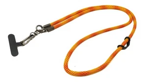 À Bandoulière Ruban Épaule Cou Boucle pour Smartphone Étui En Nylon Orange Jaune - Zdjęcie 1 z 4