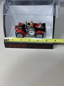 Coca-Cola Vintage Style Car Mini Clock Collectible New In Opened Case Untested - Picture 1 of 18