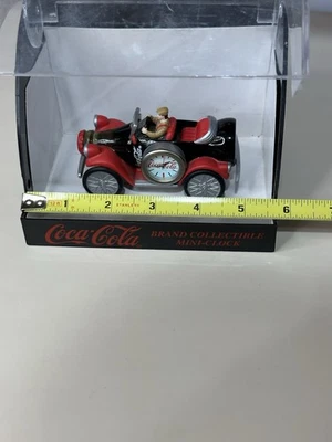 Coca-Cola Vintage Style Car Mini Clock Collectible New In Opened Case Untested - Image 1 of 4