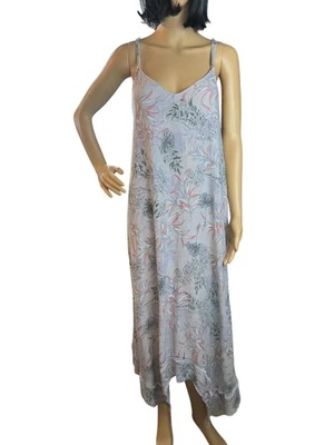 Vestido maxi feminino Cynthia Rowley sem mangas mistura de linho médio Cottagecore Peasa - Imagem 1 de 4